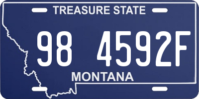 MT license plate 984592F