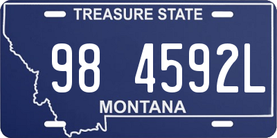 MT license plate 984592L