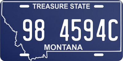 MT license plate 984594C