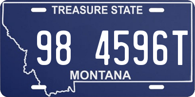 MT license plate 984596T