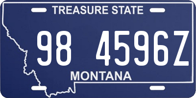 MT license plate 984596Z