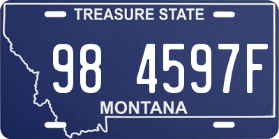 MT license plate 984597F