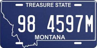 MT license plate 984597M