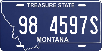 MT license plate 984597S