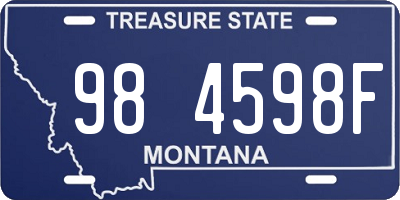 MT license plate 984598F