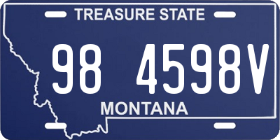 MT license plate 984598V