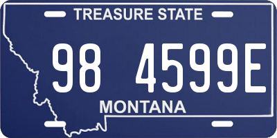 MT license plate 984599E