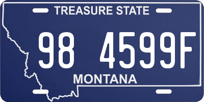 MT license plate 984599F
