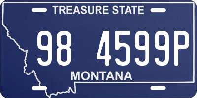 MT license plate 984599P