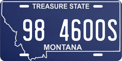 MT license plate 984600S