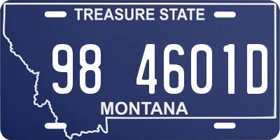 MT license plate 984601D