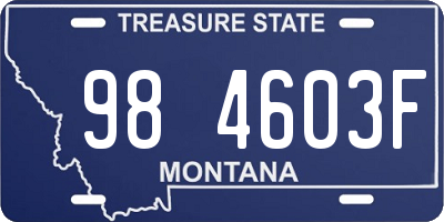MT license plate 984603F