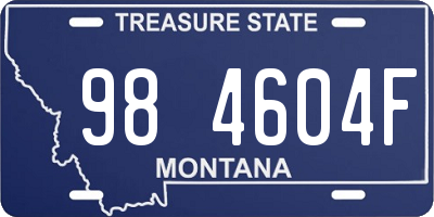 MT license plate 984604F