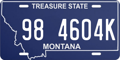 MT license plate 984604K
