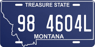MT license plate 984604L