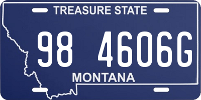 MT license plate 984606G