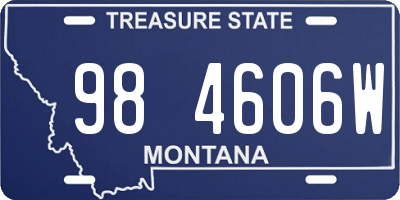MT license plate 984606W