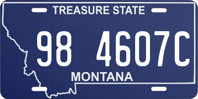 MT license plate 984607C