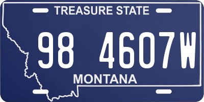 MT license plate 984607W