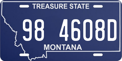 MT license plate 984608D
