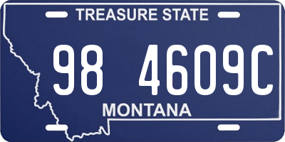 MT license plate 984609C
