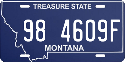 MT license plate 984609F