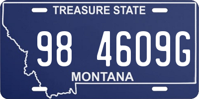 MT license plate 984609G