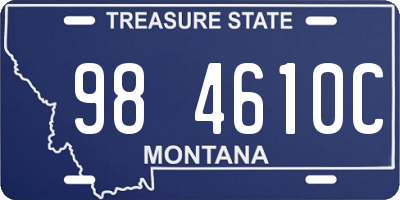 MT license plate 984610C