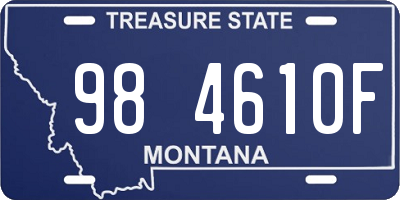 MT license plate 984610F