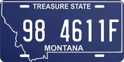 MT license plate 984611F