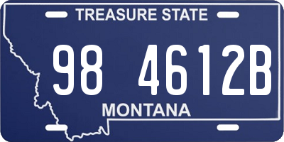 MT license plate 984612B