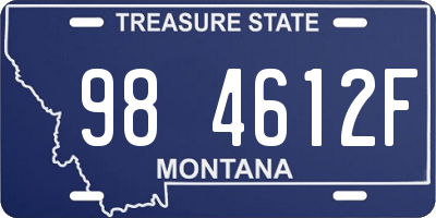 MT license plate 984612F