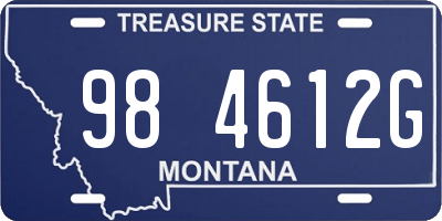 MT license plate 984612G