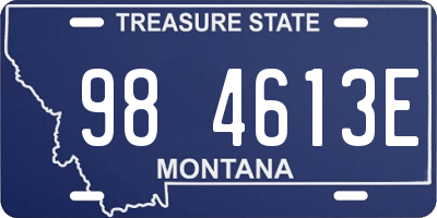 MT license plate 984613E