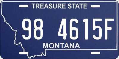 MT license plate 984615F