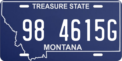 MT license plate 984615G