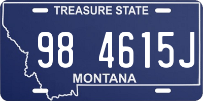 MT license plate 984615J