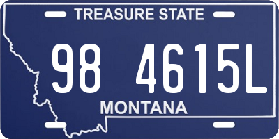 MT license plate 984615L