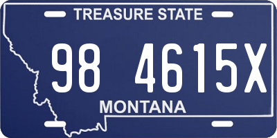 MT license plate 984615X