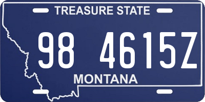 MT license plate 984615Z