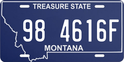 MT license plate 984616F