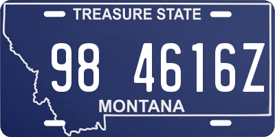 MT license plate 984616Z