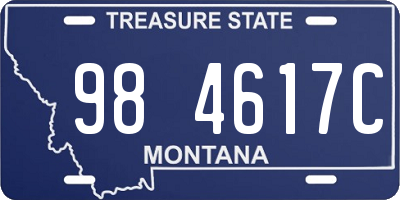 MT license plate 984617C