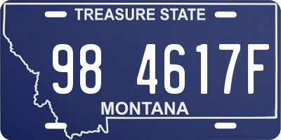 MT license plate 984617F