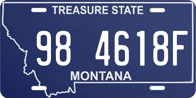 MT license plate 984618F