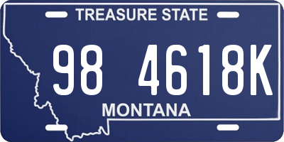 MT license plate 984618K
