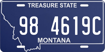 MT license plate 984619C