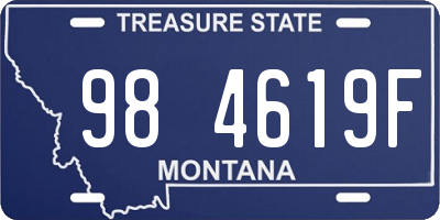 MT license plate 984619F