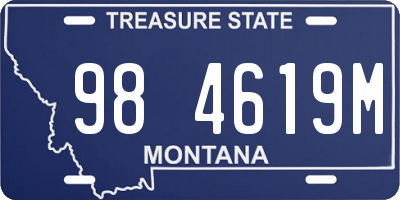 MT license plate 984619M