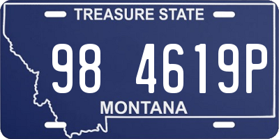 MT license plate 984619P